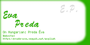 eva preda business card